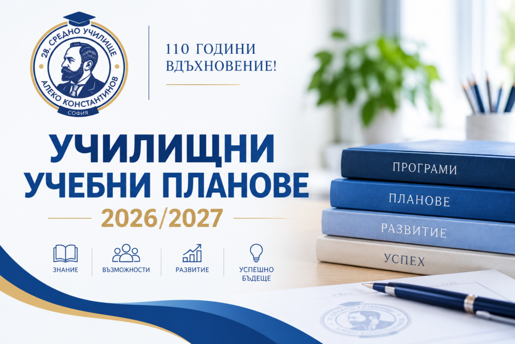 Училищни учебни планове 2026/2027 – 28. СУ „Алеко Константинов“
